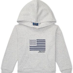 Ralph Lauren Polo Boy 5T Embroidered Flag Hoodie